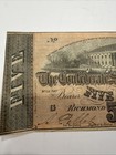 1864  5 Dollars Confederate States America Richmond Civil War Note Au 030404