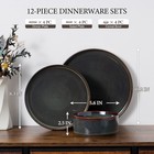 12-piece Plates And Bowls Sets  Stoneware Dinnerware Dishes Set For 4