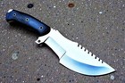 Custom Made High Carbon Steel Tracker Hunting Knife With Leather Sheath 2788