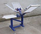 Vertical 4 Color 1station Screen Printing Machine Adjustable Shirt Press Printer
