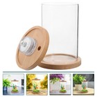 Mini Fish Tank With Lid Baby Terrarium Led Light Starter Aquarium Kit