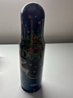 Vintage Russian Matryoshka Nesting Doll Hand Painted Wooden Blue 10   