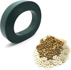 Chain Link Fence Privacy Slats Tape W  Brass Fasteners  Green  1 8 In X 250 Ft