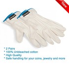 Coin Handling Gloves 100  Cotton Proof Unc Safe Handling 2 Quality Pairs 1 Size