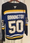 Nwt Jordan Binnington St Louis Blues Jersey  50 Sizes M L Free 4 Day Ship