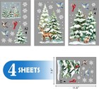 Winter Forest Animals Window Clings  Snowy Woodland Pine Tree Birds Reindeer Rab