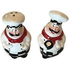 Fat Chef Salt And Pepper Shaker Set  Bonita Home Ceramic