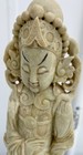 1920 s Chinese Carved Soapstone Guanyin Kwan Yin 15  Tall Figurine Sculpture