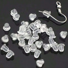 50pcs Earring Soft Backs Stoppers Replacement For Studs Or Secure Hook Earring