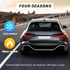 Car Steering Wheel Cover 15 Inch Leather Breathable Auto Steering Black blue