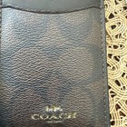 Authentic Coach Id Badge Holder Lanyard Leather Brown Gold Hardware Free Ship