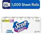 Scott 1000 Sheets Per Roll Toilet Paper  20 Rolls