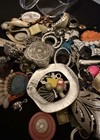 Broken Jewelry Pieces-craft Scrap-pendants-crafting-mixed Lot-vintage To Now