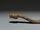 China Ancient West Zhou Dynasty Antique Bronze Spoon Dragon Handle Ladle Lid Pot