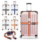 Heavy Duty Adjustable Luggage Strap Long Cross Travel Suitcase Packing Belt