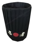 Hibachi Chef Hat Set Black Tall Hat Ninja Headband Plastic Insert Hat Screen New