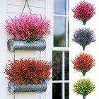 Artificial Flowers Fake Plants Decor 8 Bundles Vine Hanging Outdoor Home Garden