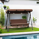 3 Person Porch Hanging Chair Patio Swing Outdoor Adjustable Canopy Waterproof