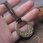 Exquisite Celtic Knot Round Pendant Necklace - Adjustable Rope Chain Jewelry