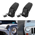 Aluminum Hood Latches Hood Lock Catch Kit For Jeep Wrangler Jk Jku 2007-2018