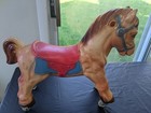 Vintage Children s Toy Riding Horse With Rolling Wheels