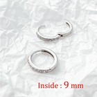 Stainless Steel Crystal Zirconia Huggie Hoop Earrings 2pcs     Usa Free Shipping 