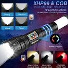 Super Bright 9900000lumens Xhp99 Cob Led Flashlight Rechargeable Tactical Light