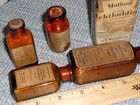 Lot  5   X6  Antique Apothecary Doctor Pharmacy Medicine Bottles Labels 