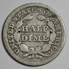1848 Seated Liberty Half Dime   Natural Uncleaned   About Fine   184091