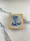 Stampabilites Let It Snow Winter Holiday Wood Rubber Stamp 