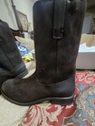 Frye Dark Brown Leather Suede Boots Men s 11 5m Pull On Mid-calf Round Toe