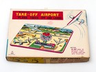 Vintage Tps Windup Take Off Airport Tin Wind-up Toy From Japan