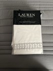 Ralph Lauren Spencer Embroidery Euro Sham White   Flax 26  X 26     refolded 