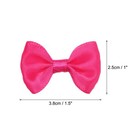 50pcs Dark Pink Bow Ties 1 5 x1  Mini Bowknot For Little Satin Bows