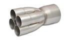 Vibrant 10309 4-1 T304 Stainless Steel Slip-on Merge Collector 2  Inlet 3 5  Out