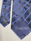 Ermenegildo Zegna Silk   Cotton Men   s Tie In Blue W A Striped Pattern M i italy