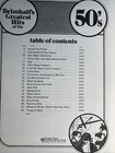 Brimhalls Greatest Hits Of The 50s Song Book Easy Piano 1950s Sheet Music Songs