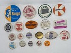 20 Vintage Buttons Pin-backs Advertising Sports Political Junk Drawer Lot
