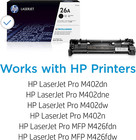 26a Black Toner Cartridge   Works With  Laserjet Pro M402 Series   Laserjet Pro 
