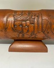 Vintage Hand Carved Bamboo Paint Brush Pot Calligraphy Set Holder Letter Stand