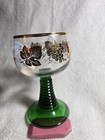 Vtg German Roemer Green Stem Wine Goblet - Frankfurt