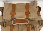 Vintage Sechunk Military Leather canvas Brown Laptop Bag Messenger Satchel