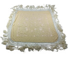 Antique Hand-embroidered Silk Piano Shawl Wrap Floral Fringe 51  Vintage Luxury