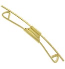 Gold Tone Mens Floral Collar Bar Clip 2 1 2  Usa Made Ky   Co