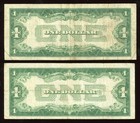 Set Of 1928 And 1934  1 Silver Certificates Funny Back