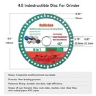   5 Pack 4 5 Inch Indestructible Disc For Grinder  2 0 For Angle Grinder 7 8 -cut