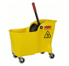 Rubbermaid Commercial Products Mop Bucket And Wringer reverse Press  7 3 4 Gal