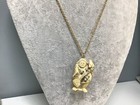 Rare Antique Signed Japanese Hand Carved   Painted Pendant