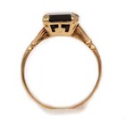 Vintage Genuine Garnet Rings 14k Gold Plated  Natural Garnet Ring Gift For Woman