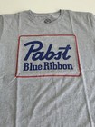 New Pbr Pabst Blue Ribbon Beer T-shirt Size Large L Rectangle Sleeve Logo